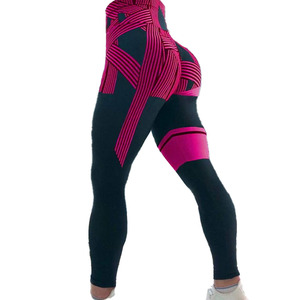 Custom Printed Breathable Fitness Gym <b>Leggings</b> for Women High Waist <b>Polyester</b>/Cotton Sizes Available - Product Image 4