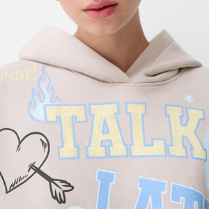 Décontracté, Streetwear, Épaule tombante, Respirant, Écologique, Respirant Manches Longues Personnalisé Logo Imprimé Hoodies Femmes - Product Image 6