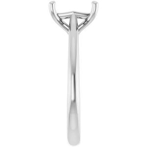 Monture de bague de mariage en argent sterling 925 avec émeraude solitaire, taille émeraude 4,1x12 mm, demi-monture vide pour bijoux pour femmes - Product Image 6