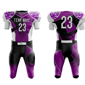 Jersey de Fútbol Americano Personalizado OEM, Transpirable, Antibacterial, de Secado Rápido, Uniforme de Nailon/Spandex, Tallas Grandes, Venta al Por Mayor - Product Image 1