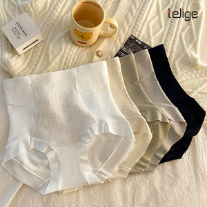 Sous-vêtements pour femmes à taille haute, solides, antibactériens, ultra-fins, à séchage rapide, coniques, taille plus grande - Product Image 1