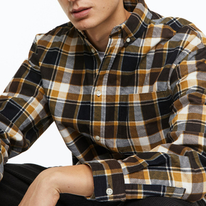 Streetwear Flannel Long Sleeve Men's <b>Shirts</b> Pattern Custom Logo Button Casual Cotton <b>Plaid</b> Flannel <b>Shirt</b> men's <b>shirts</b> - Product Image 2