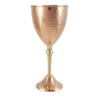 Gobelet à vin moderne en laiton massif coupe à vin royale calice gothique paquet de gobelets vitrine élégance intemporelle