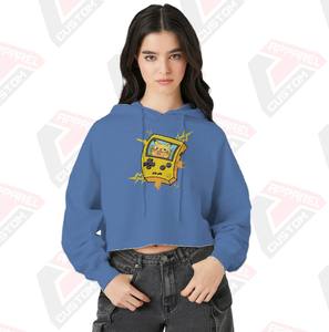 Stylish and Cozy Men's 100% Cotton Winter Crop Hoodie with Embroidered Digital Printing Perfect Lightweight Layering - Product Image 1