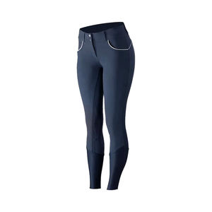 Pantalones de montar a caballo Softshell de la mejor calidad con tuberías en contraste y pantalones de silicona de asiento completo disponibles a precio mayorista - Product Image 4