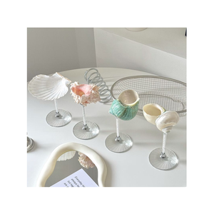 Copas de vino de concha marina hechas a mano: decoración de boda en la playa copa de Martini de concha natural para fiesta, regalo de Souvernir, boda en la playa - Product Image 2