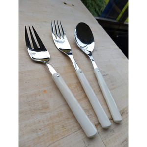 Ensemble de couverts en acier inoxydable avec manche élégant en os, parfait pour les repas à la maison, les hôtels, les mariages, les occasions spéciales, ustensiles de table - Product Image 4