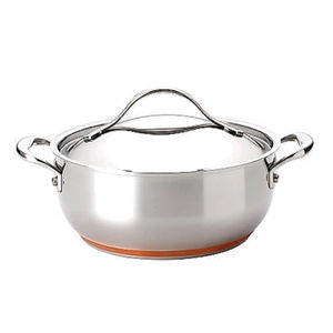Marmite classique en acier inoxydable ustensiles de cuisine et aliments servant des casseroles chauffantes pour aliments fourniture d'ustensiles de cuisine design poli miroir - Product Image 1