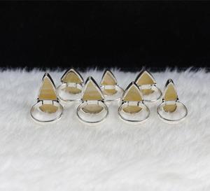 Anillos de piedras preciosas de ágata de encaje loco amarillo Natural de hermosa calidad, joyería a granel, venta al por mayor, anillos de bisel, joyería para venta al por menor - Product Image 5