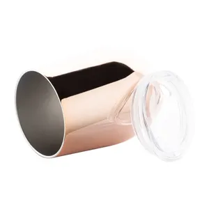 Bicchiere sostenibile in acciaio inossidabile con finitura oro riciclato - Product Image 4