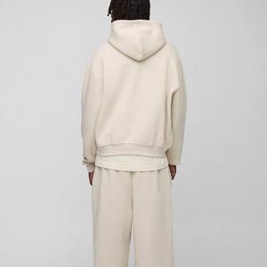 Top Trending 100% Sudaderas con capucha de algodón Sudaderas Heavyweight Plain Color sólido Pullover Drop Shoulder Oversize Sudadera con capucha Hombres - Product Image 3