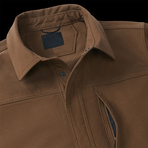 Street Wear <b>Canvas</b> <b>Jacket</b> for Men's Dark Brown Color Slim Fit Long Sleeve Breathable Windproof Quick Dry Winter Outdoor Front - Product Image 3