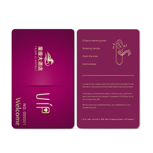 Tarjeta llave de hotel inteligente de control de acceso RFID de PVC impresa personalizada 125kHz T5577 para cerraduras de puertas - Product Image 1