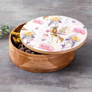 HF หัตถกรรมไม้แฮนด์เมดคุณภาพสูงกล่องเครื่องเทศชามาติเครื่องเทศสไตล์ทันสมัย | หรูหรา - Product Image 4