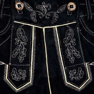 Lederhosen Shorts Hombre Ante Cuero Bavarian Trachten Oktoberfest - Product Image 1