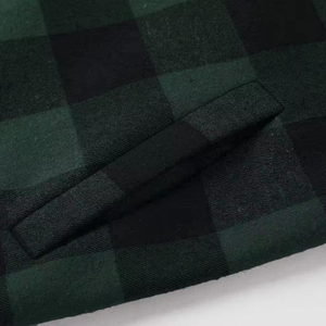 Hiver 2025 Chemise en flanelle matelassée 100% coton Veste de décoration à capuche à carreaux avec broderie réversible pour homme, veste pour homme - Product Image 5