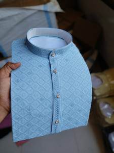 Stylish <b>Men's</b> Party Wear <b>Kurta</b> Pajama by Wholesale Exporter Fabzone - Product Image 3