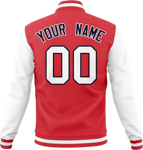 Veste de baseball en cuir à manches longues pour homme avec impression personnalisée, couleur unie, chaude pour l'hiver, veste de baseball pour homme OEM ODM - Product Image 2