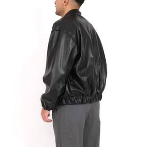 Veste en peau de mouton unisexe au design élégant, fermeture à glissière, apparence professionnelle personnalisée, coton réversible imperméable respirant - Product Image 3