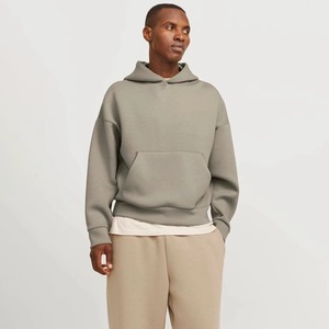 Twill Men Oversized Pullover Hoodie Casual Streetwear Sudadera con bolsillo de canguro para la comodidad diaria Oem Todos los colores - Product Image 6
