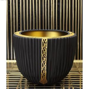 แจกันต้นไม้สีทองดีไซน์แจกันดอกไม้ที่ดีที่สุดสำหรับตกแต่งบ้านงานแฮนด์เมดสั่งทำของตกแต่งในร่มที่ดีที่สุดและดีไซน์แฮนด์เมด - Product Image 1