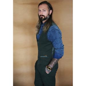 Chaleco acolchado Cardato para hombre Reversible a prueba de viento lona poliéster doble botonadura con logotipo personalizado con técnicas de punto - Product Image 4