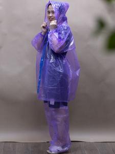 Longitud con capucha 120cm Ropa impermeable para una sola persona Ropa impermeable para bicicleta Chaqueta y pantalones impermeables PE en embalaje personalizado - Product Image 5