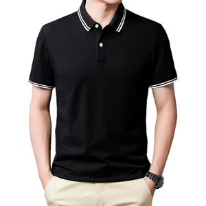 Classic Casual Men's for <b>Shirt</b> with Comfortable Solid <b>Collar</b> 240g 100% Cotton Short Sleeve <b>T</b>-<b>shirt</b> From BD - Product Image 1