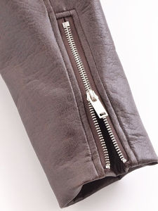 Chaqueta de Cuero de Motociclismo Vintage para Hombre, Cortavientos, Talla Grande, Impermeable, Acolchada, Manga Larga, Alta Calidad - Product Image 5