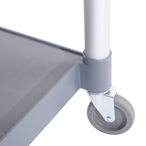 Hotel Restaurant Drielaagse Eetfoodservice Trolley Plastic Opslag Rollende Utility Kar Met Wielen Omsloten Panelen - Product Image 6