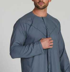 New Latest Arrival <b>Men</b> Emirati <b>Thobe</b> In Best Price And Low MOQ In All sizes And customizable colors 2025 - Product Image 5