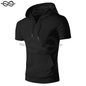 <b>Mens</b> <b>Short</b> <b>Sleeve</b> <b>Hoodies</b> Solid Hooded Pullover Casual 100% Cotton Stonewashed Print Quick Dry Breathable Lightweight - Product Image 5