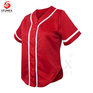 เสื้อเบสบอลแขนสั้นสำหรับผู้หญิงเสื้อมีกระดุมระบายอากาศได้ดีเสื้อกีฬา2024มีหลายสีให้เลือกโลโก้ได้ตามต้องการ - Product Image 6