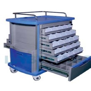 Carrito de Medicina de acero inoxidable de diseño industrial para una organización eficiente Accesibilidad para uso en exteriores Hospitales Clínicas - Product Image 1