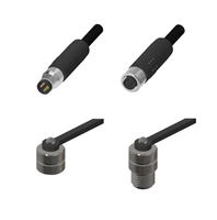 Connecteur circulaire M5 à montage frontal, étanche IP67, en laiton avec câble, boîtier en alliage de zinc pour l'automatisation industrielle