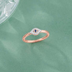 แหวนทองคำ 18K ชุบทองคำขาว ประดับเพชรแบบคลัสเตอร์ พร้อมเคลือบสีโรสโกลด์ - Product Image 1