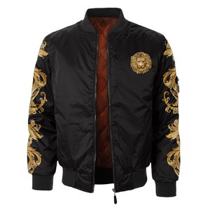 แจ็กเก็ตบอมเบอร์สำหรับผู้ชายเสื้อแจ็กเก็ตกีฬาผ้าซาตินสำหรับผู้ขับขี่มอเตอร์ไซค์ - Product Image 3