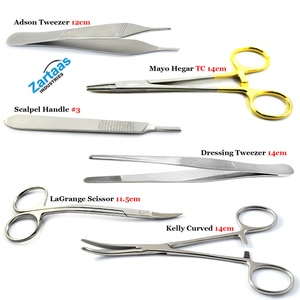 Ensemble d'instruments chirurgicaux médicaux pour ensemble de suture vétérinaire de 6 pièces Fabricant et exportateur d'instruments chirurgicaux - Product Image 5