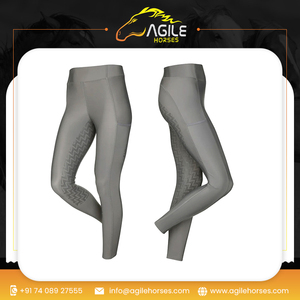 High Quality 4-way Stretch Horse Riding Breeches <b>Leggings</b> Tights <b>Equestrian</b> Wear Pants on Technical Fabric with Soft Feel - Product Image 6
