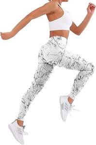 เลกกิ้งโยคะเนื้อนิ่มมีกระดุมยาวปานกลางเอวยางยืดสำหรับผู้หญิงออกกำลังกายทุกวันเป็นมิตรกับสิ่งแวดล้อม - Product Image 4