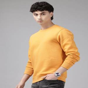 Mens Custom French Terry Sweatshirts Wholesale Streetwear Styles for Fall & Winter basic sweatshirt - Product Image 5