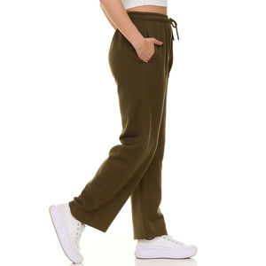 Pantalons de survêtement pour femmes en marque privée avec logo personnalisé, en molleton de coton, poches latérales, style à devant plat, mode hip-hop pour une utilisation en extérieur - Product Image 6