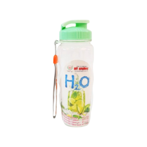 Modern Clear 700ml Plastic H2O Water Bottle Contour Side Grip Portable Carrying Lanyard Desk & Fitness Hydration Drinkware - Product Image 5