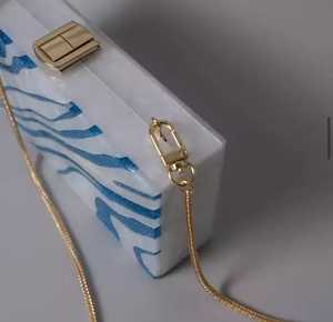 Buy Tiger Stripes Resin Clutch Imitation Pearl Gold Plated Vintage Butterfly Solid Charm Necklace Complete Set Women's Wedding - Product Image 3