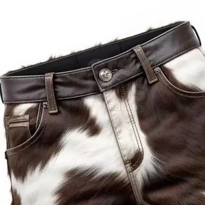 กางเกงขาสั้นหนังวัวทำมือสวมใส่สบายมีสไตล์ - Product Image 4