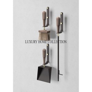 Kit d'outils de foyer en acier inoxydable extra solide avec poignées résistantes au feu et finition élégante en métal brossé pour les patios modernes - Product Image 6