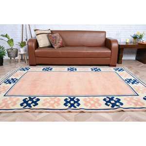 Alfombra Vintage, Alfombra Grande de 5.6x7.7 pies, Alfombra Turca de Lana con Camuflaje Azul - Product Image 5