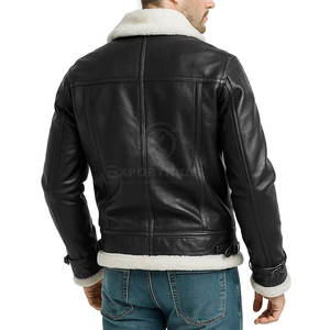Chaqueta de Cuero y Piel para Hombre Hecha a Medida con Logotipo Personalizado en la Parte Delantera, Chaqueta de Invierno de Primera Calidad Ecológica de Pakistán - Product Image 3