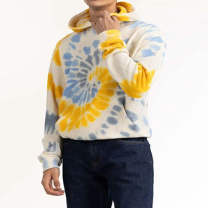 2025 Sudadera con capucha teñida con lazo para hombre 100% algodón polar de alta calidad sin cuerda con capucha cuello invierno transpirable sudaderas con capucha para Unisex - Product Image 1