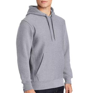 Sudadera con Capucha Gris para Hombre, Corte Regular, Informal, Tejida, Manga Larga, Color Sólido, Diseño con Bolsillo de Felpa, Ropa de Otoño - Product Image 5